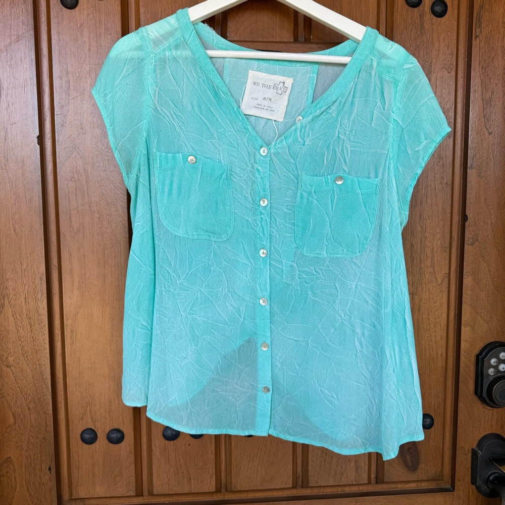 We The Free Free People Women's‎ Aqua Top Medium